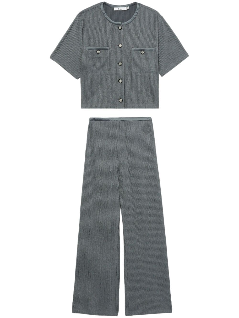 b+ab pleated trousers set - Grey von b+ab