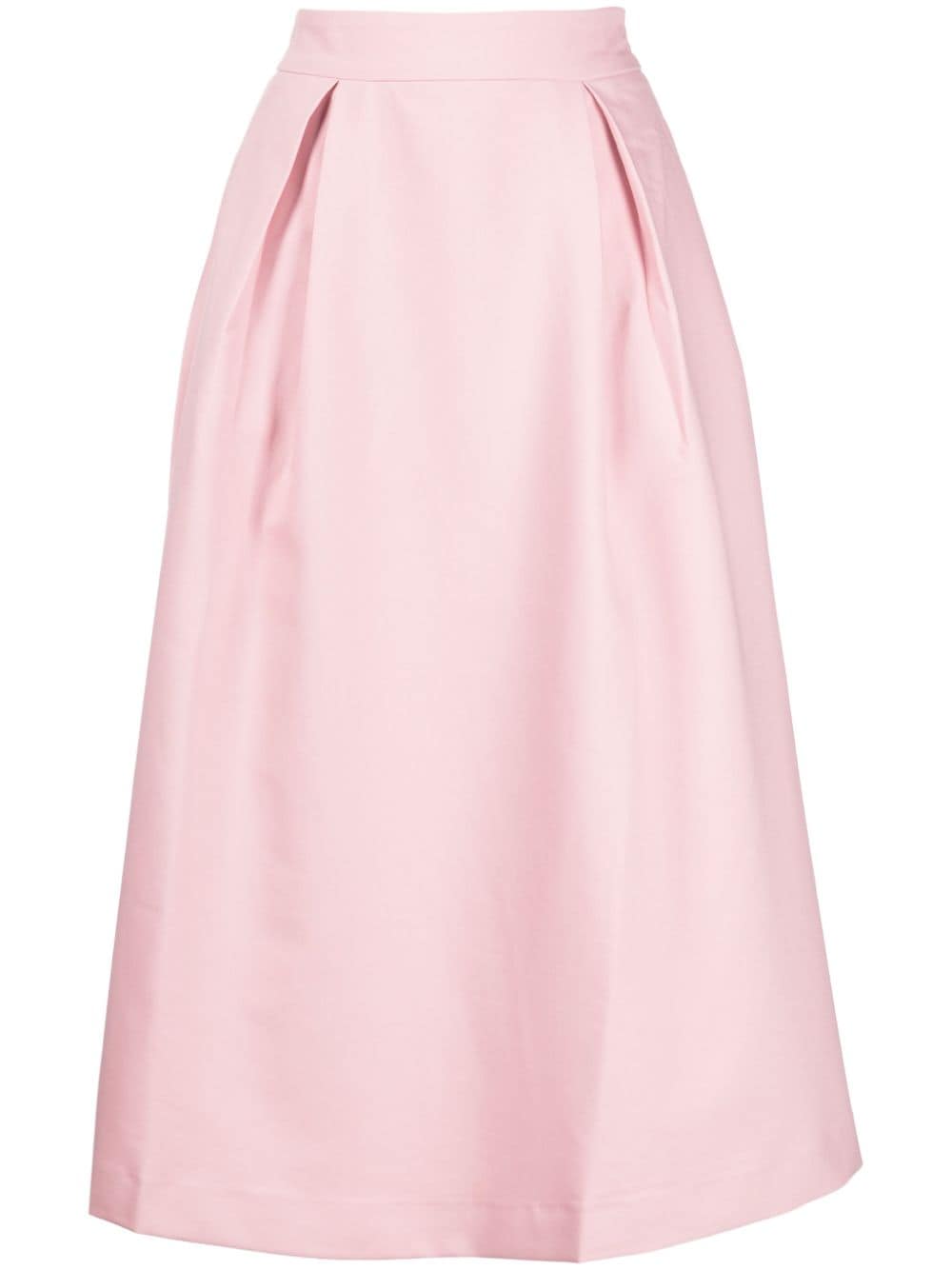 b+ab pleated twill midi skirt - Pink von b+ab