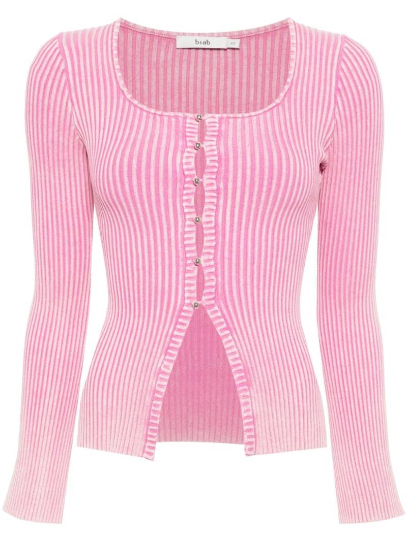 b+ab ribbed cotton-blend cardigan - Pink von b+ab