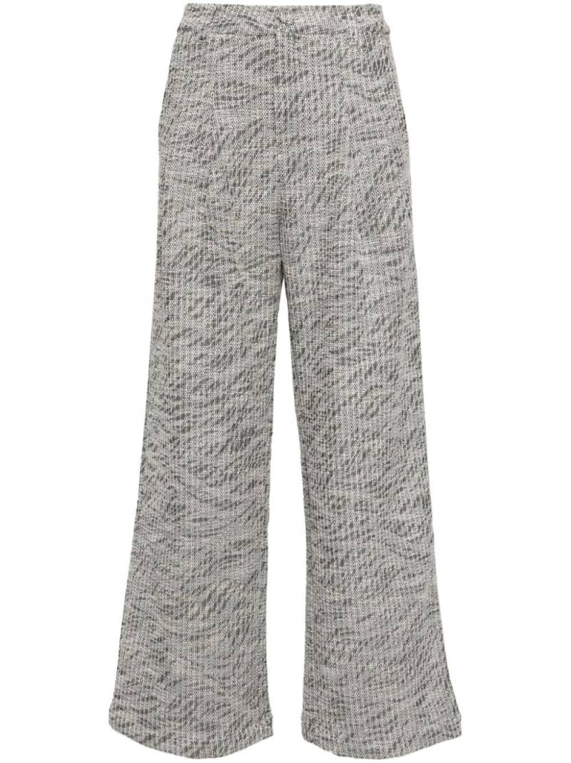 b+ab ribbed-knit flared trousers - Black von b+ab