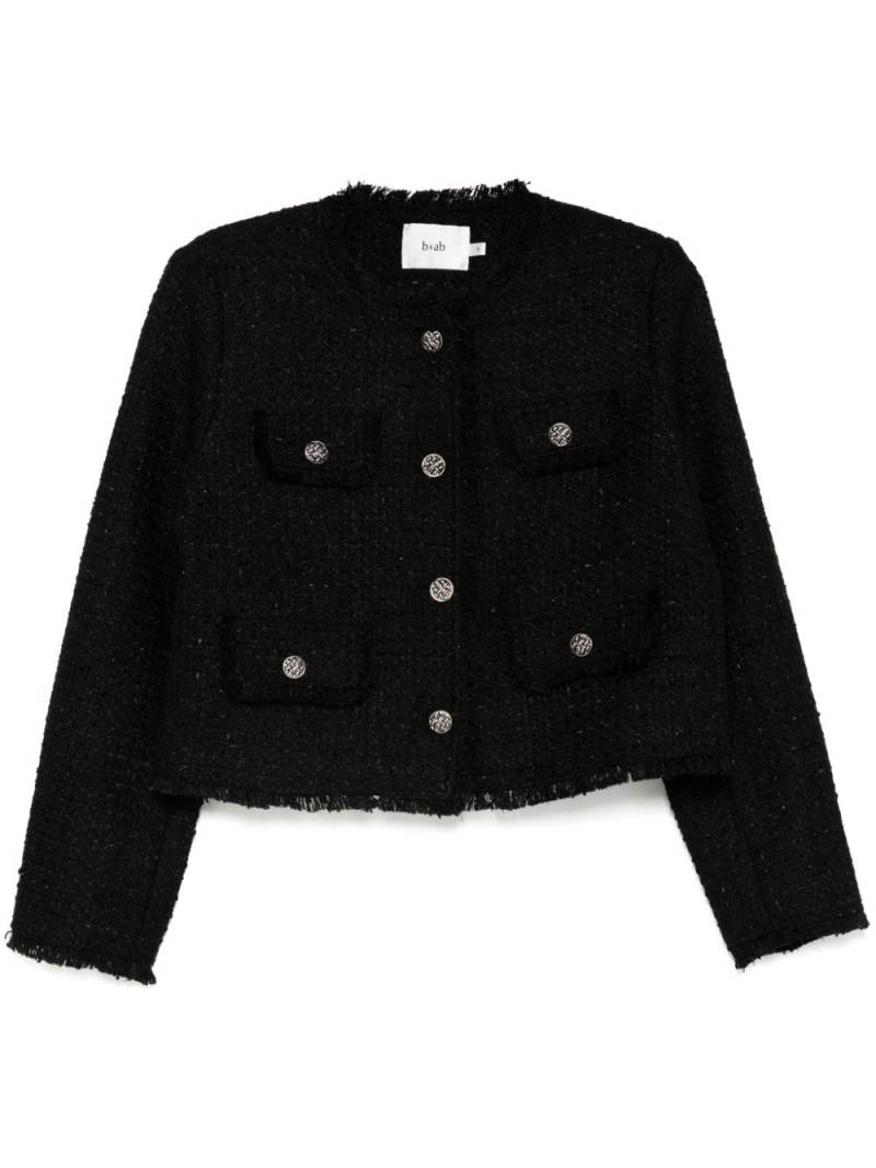 b+ab round neck tweed jacket - Black von b+ab