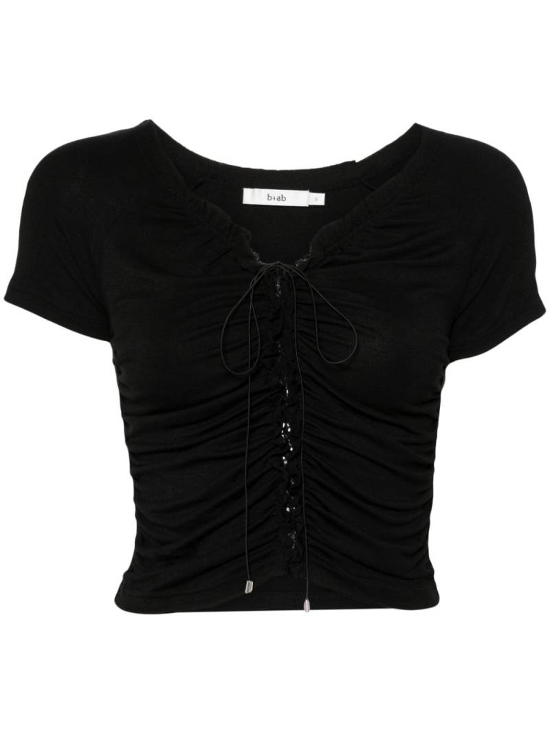 b+ab ruched jersey top - Black von b+ab