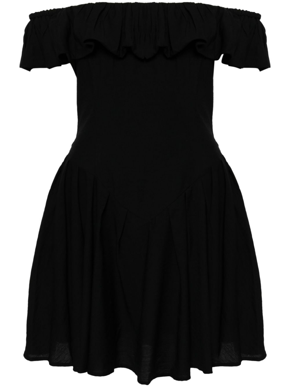 b+ab ruffle-detail off-shoulder minidress - Black von b+ab