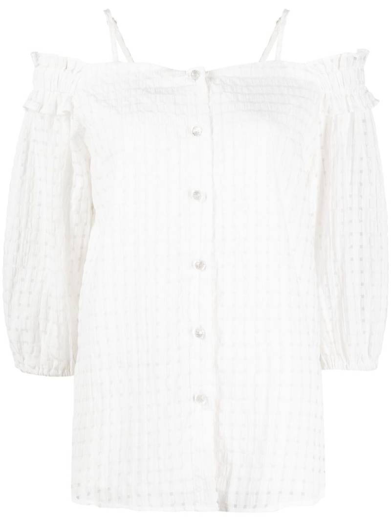 b+ab ruffled-detailing off-shoulder blouse - White von b+ab