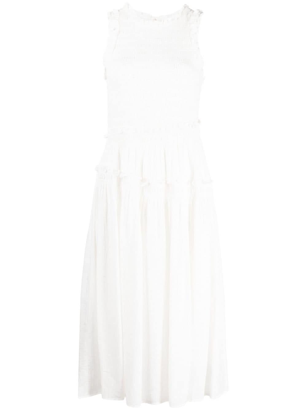 b+ab ruffled pleated dress - White von b+ab