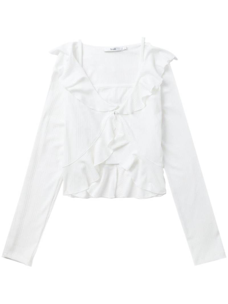 b+ab ruffled top and cardigan set - White von b+ab