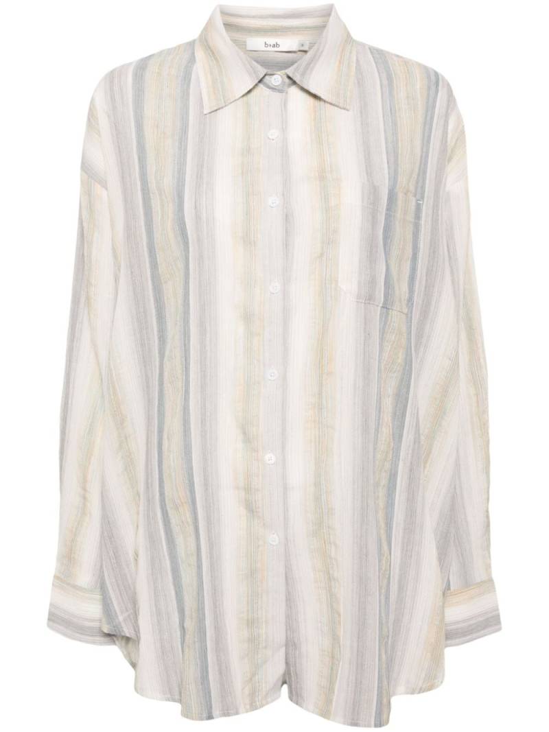 b+ab striped button-up shirt - Blue von b+ab