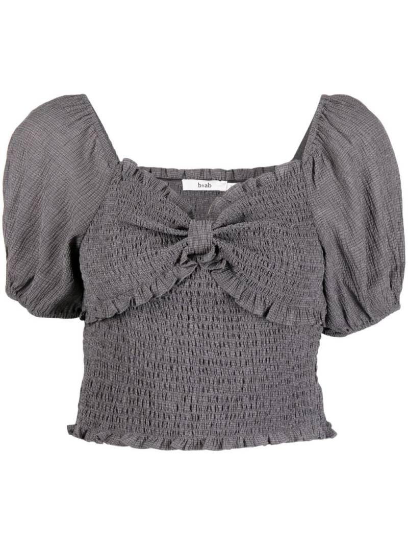 b+ab sweetheart-neck short-sleeve blouse - Grey von b+ab