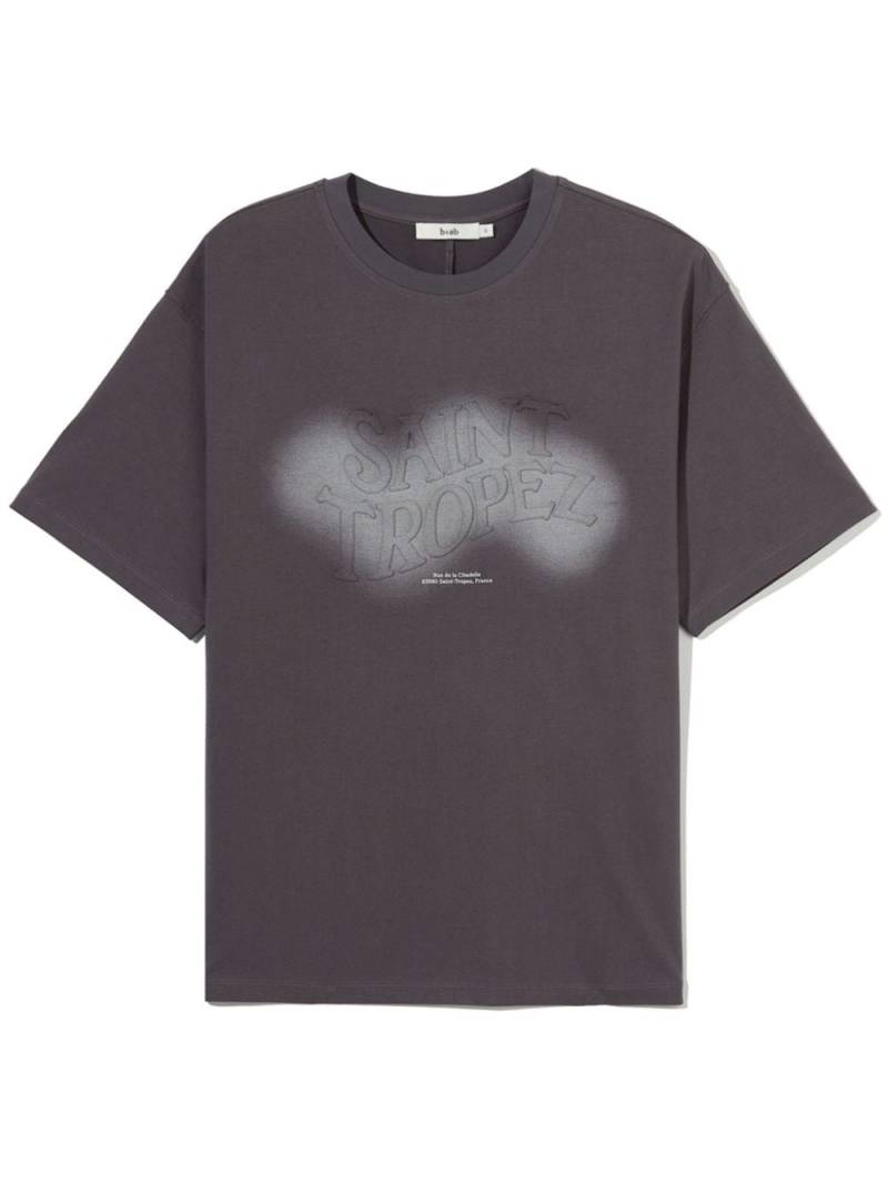 b+ab text-embossed cut-out T-shirt - Grey von b+ab