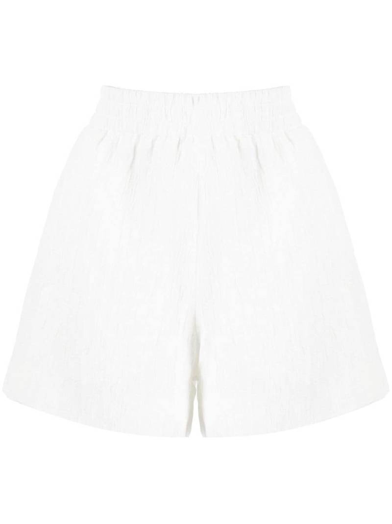 b+ab textured-finish elasticated-waistband shorts - White von b+ab