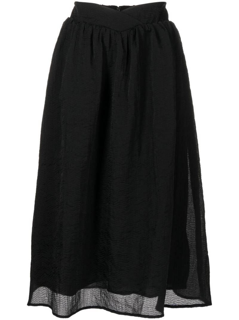 b+ab textured midi skirt - Black von b+ab