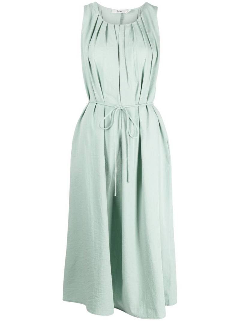 b+ab tied-waist pleated midi dress - Green von b+ab