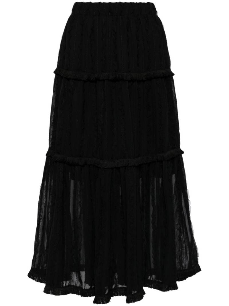 b+ab tiered midi skirt - Black von b+ab