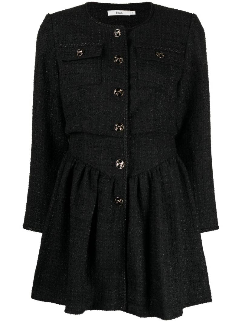 b+ab tweed button-up minidress - Black von b+ab