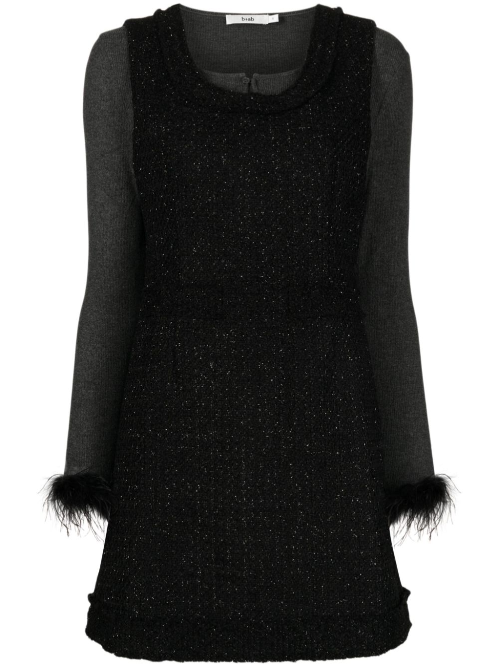 b+ab tweed two-piece minidress - Black von b+ab