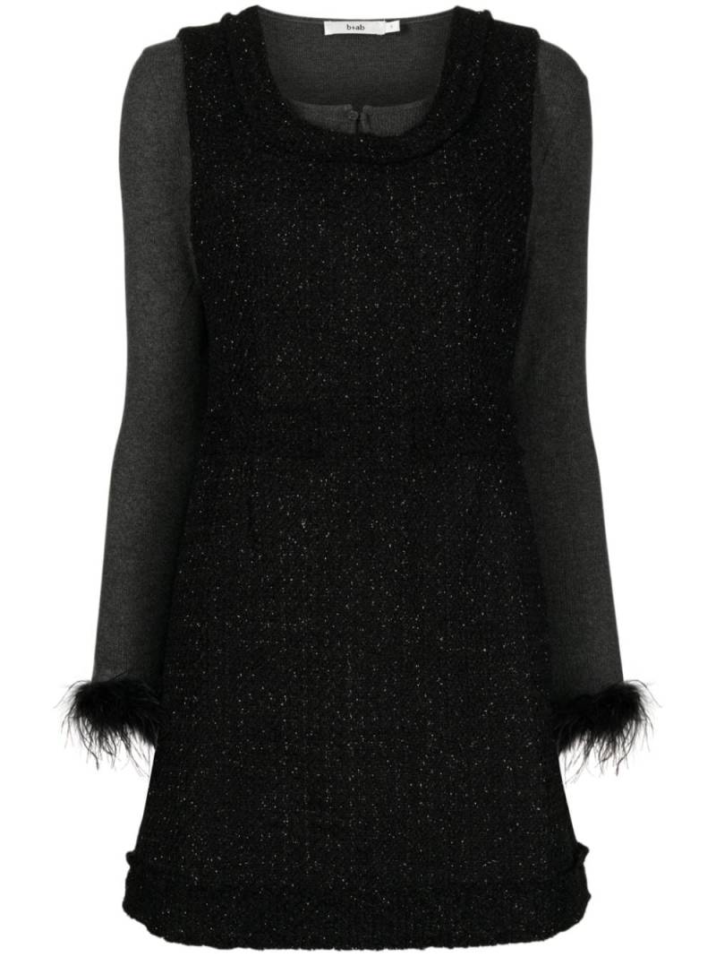 b+ab tweed two-piece minidress - Black von b+ab