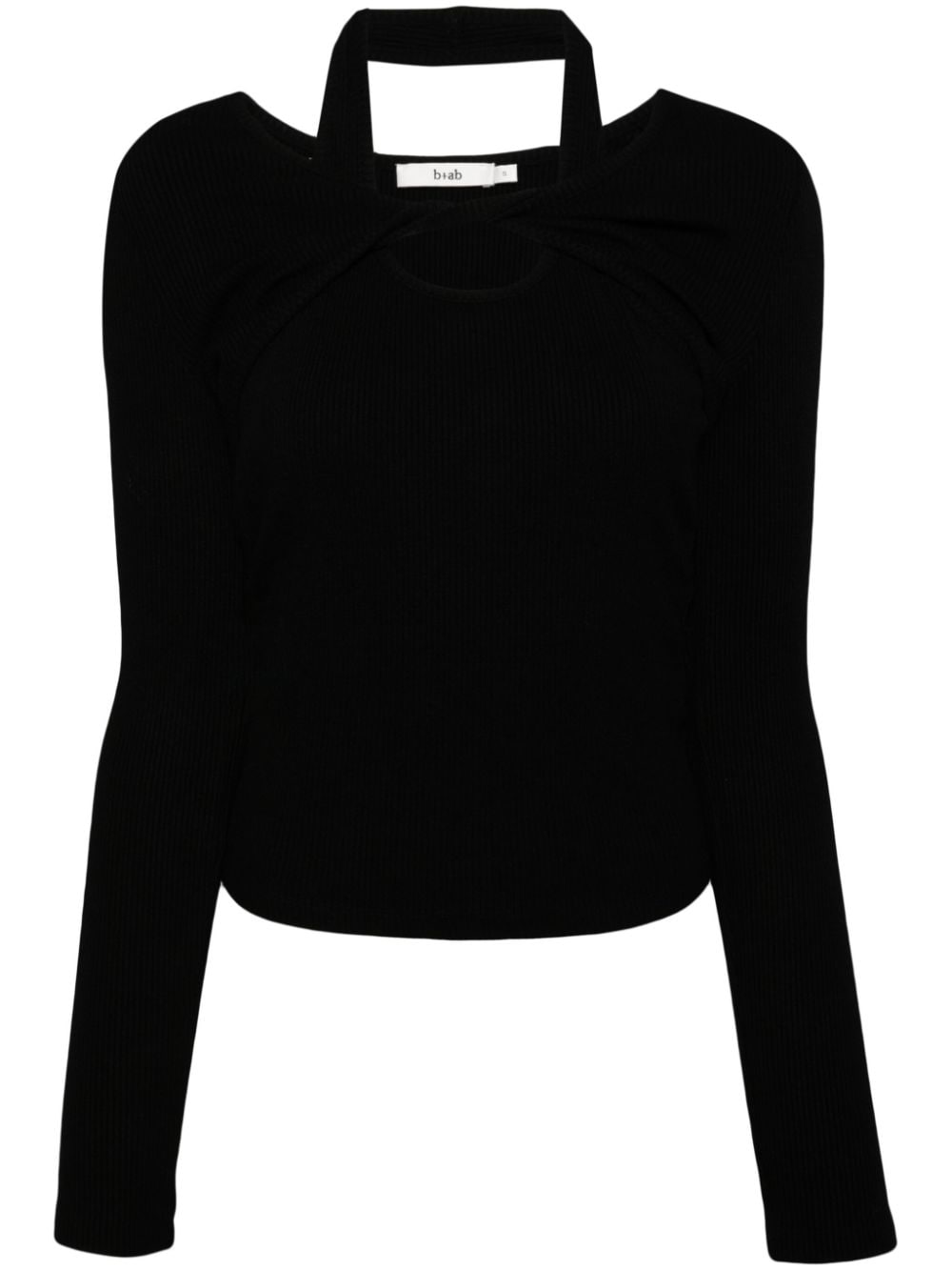 b+ab twist front ribbed top - Black von b+ab