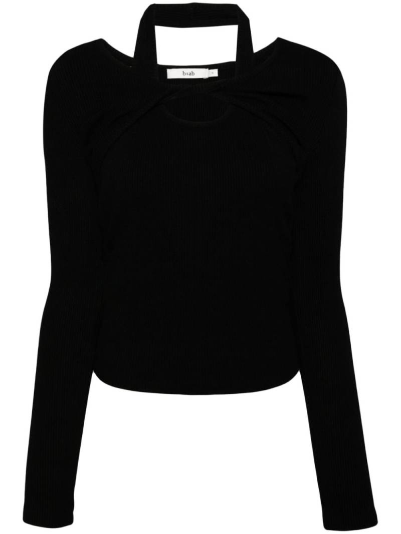 b+ab twist front ribbed top - Black von b+ab