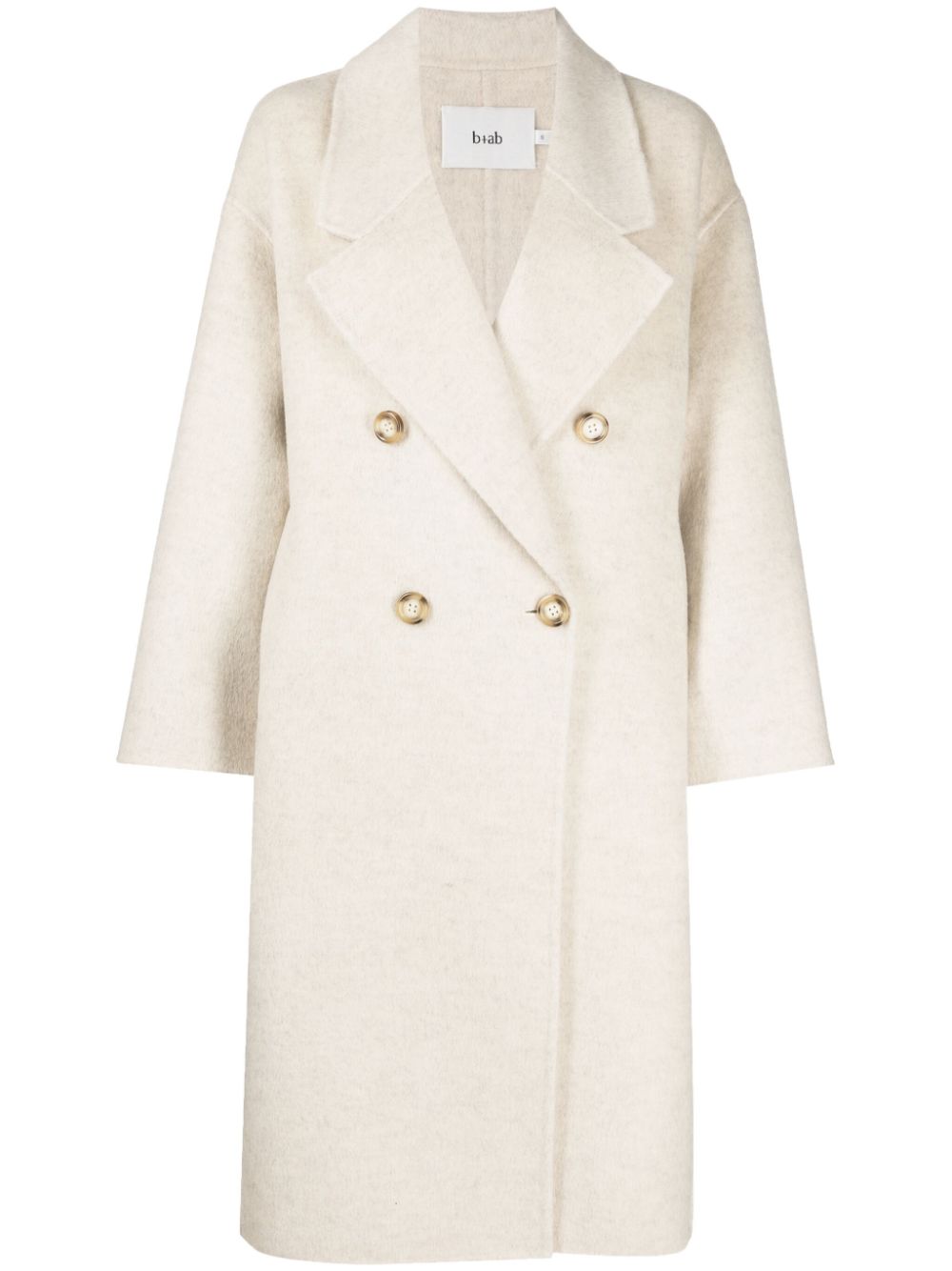 b+ab wide-lapels double-breasted coat - Neutrals von b+ab