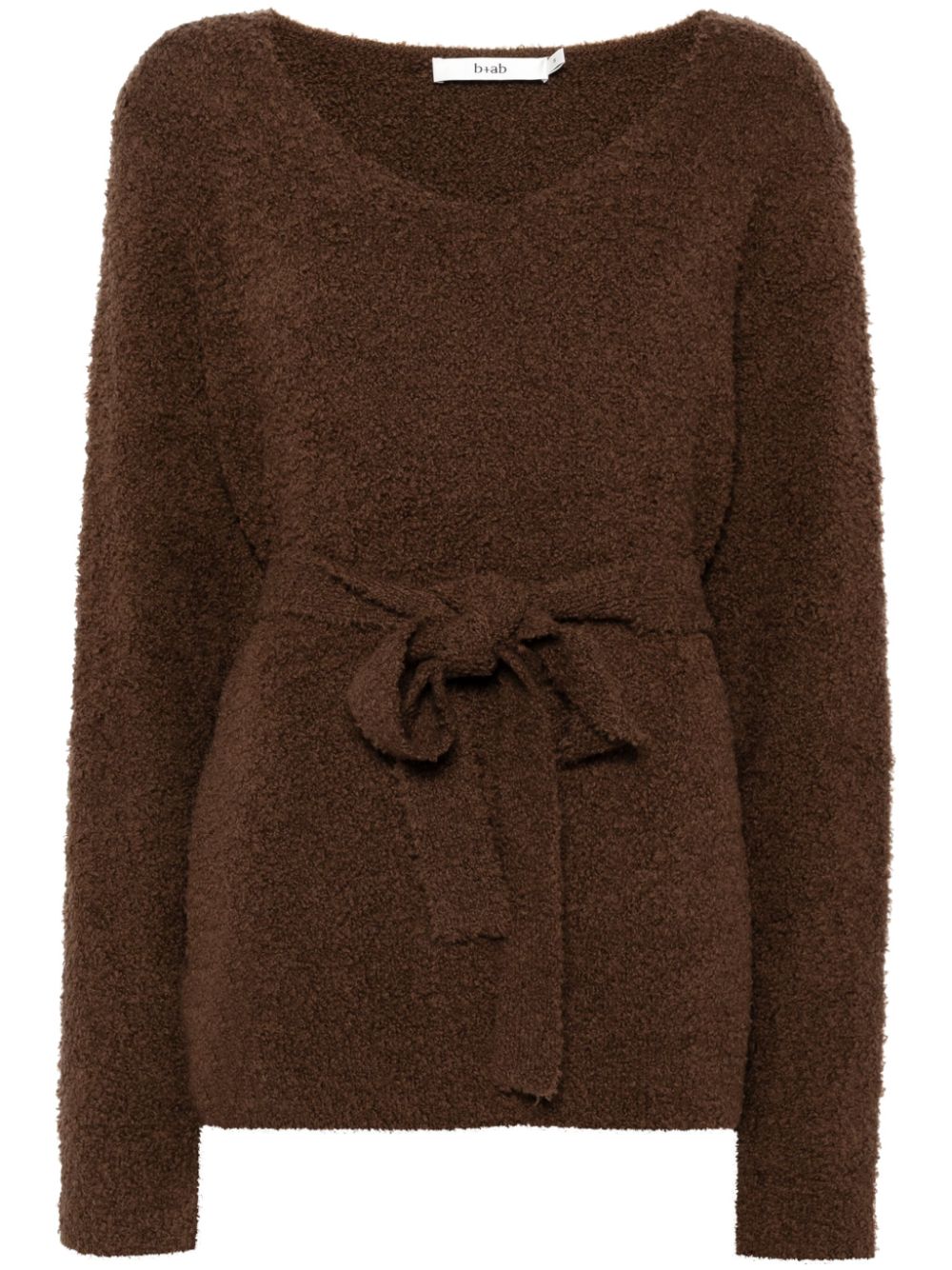 b+ab wrap-around scarf jumper - Brown von b+ab