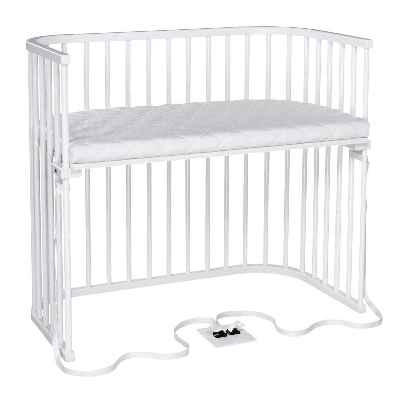 Beistellbett Boxspring XXL weiß mit Matratze Classic Soft von babybay