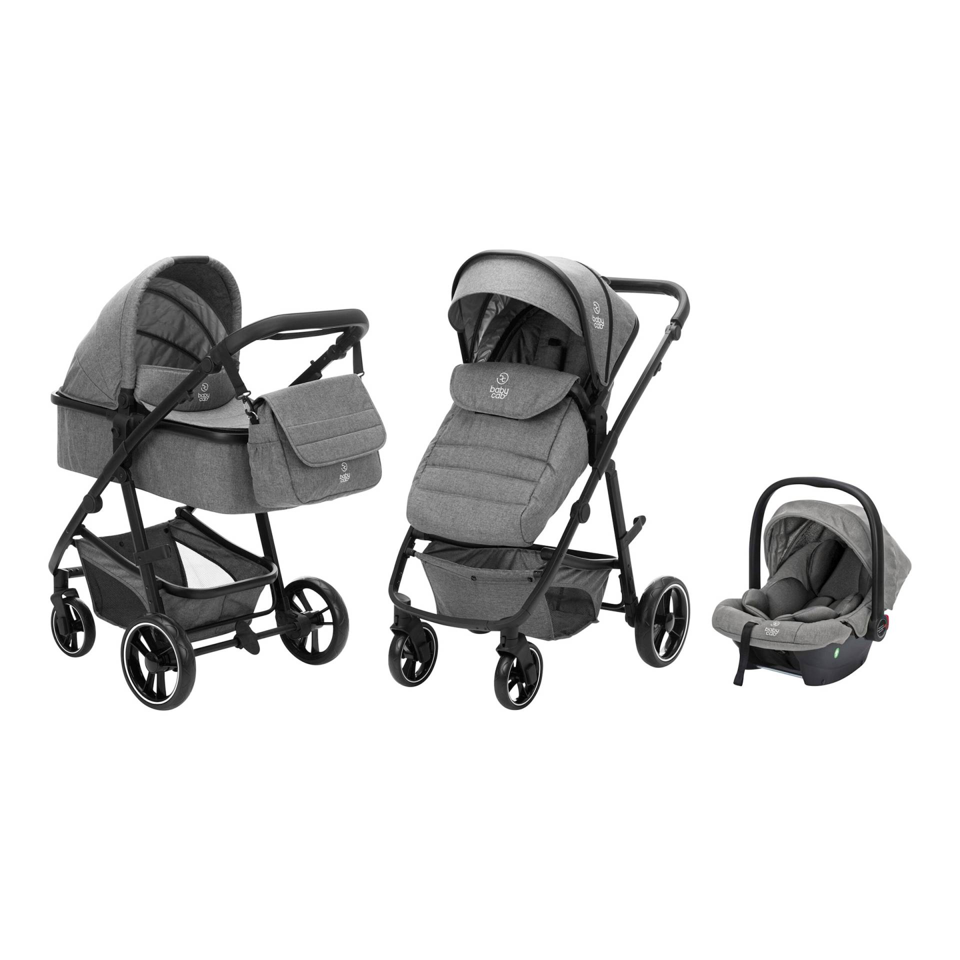 Kombikinderwagen Stockholm Trio-Set (2024) inkl. i-Size Babyschale und Wickeltasche Kombikinderwagen Stockholm Trio-Set (2024) inkl. i-Size Babyschale und Wickeltasche von babycab