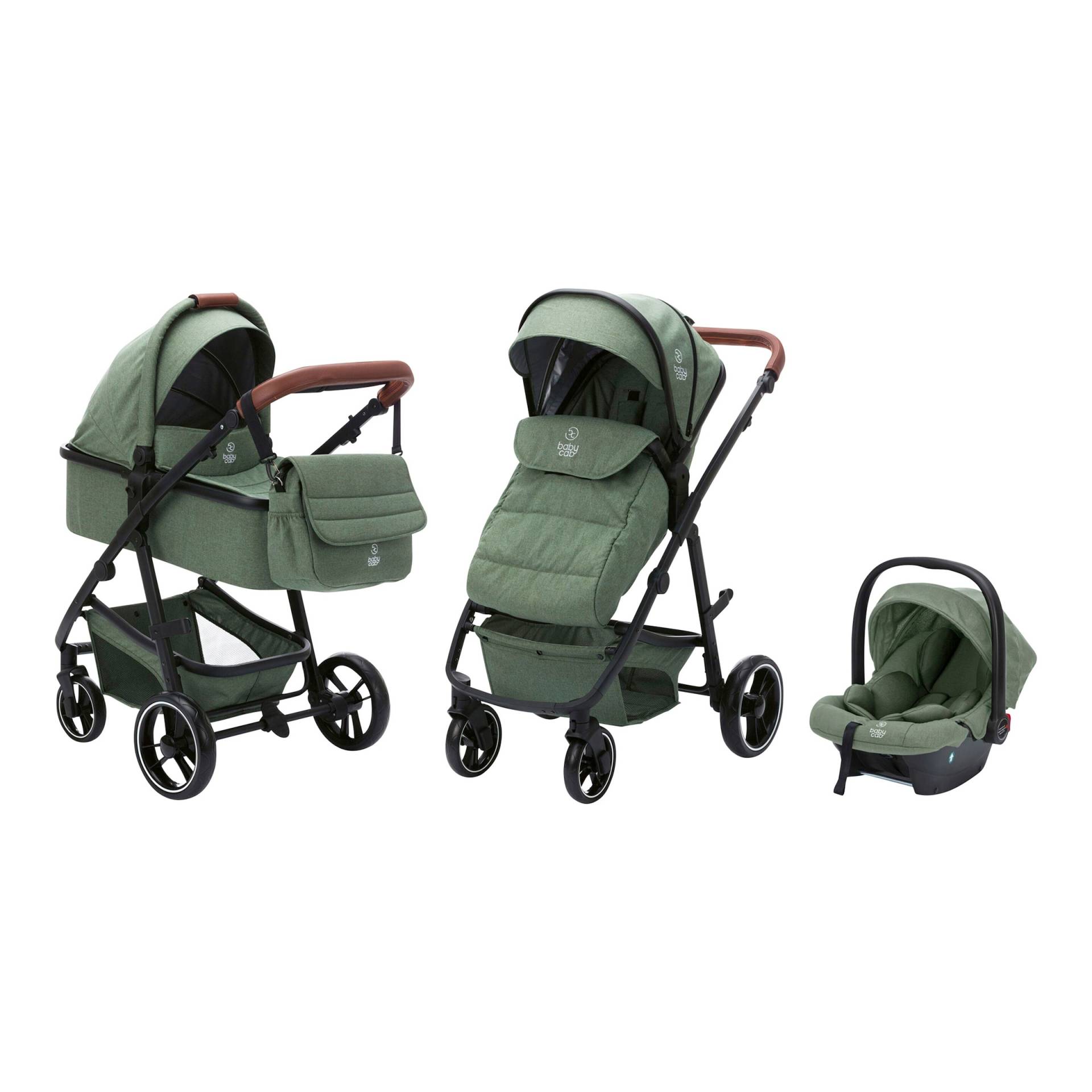Kombikinderwagen Stockholm Trio-Set (2024) inkl. i-Size Babyschale und Wickeltasche Kombikinderwagen Stockholm Trio-Set (2024) inkl. i-Size Babyschale und Wickeltasche von babycab