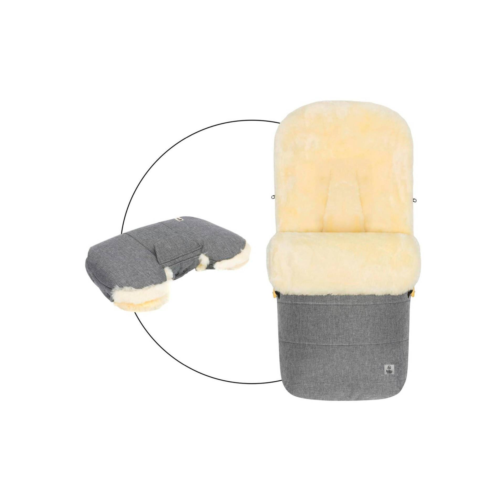 Winterfußsack Lammfell Lille Bundle inkl. Handwärmer Saana Winterfußsack Lammfell Lille Bundle inkl. Handwärmer Saana von babycab