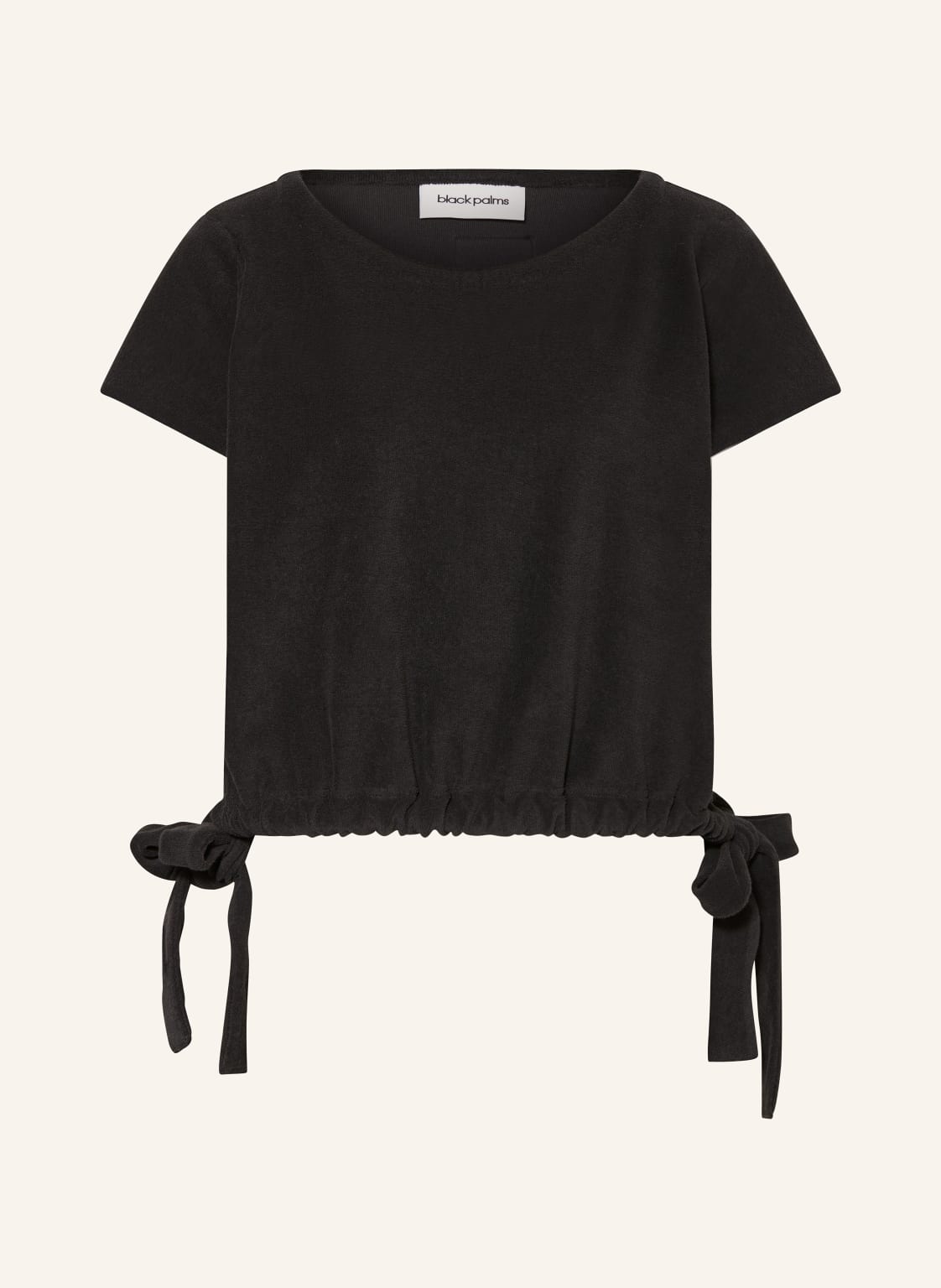 Black Palms Cropped-Shirt Aus Frottee grau von black palms