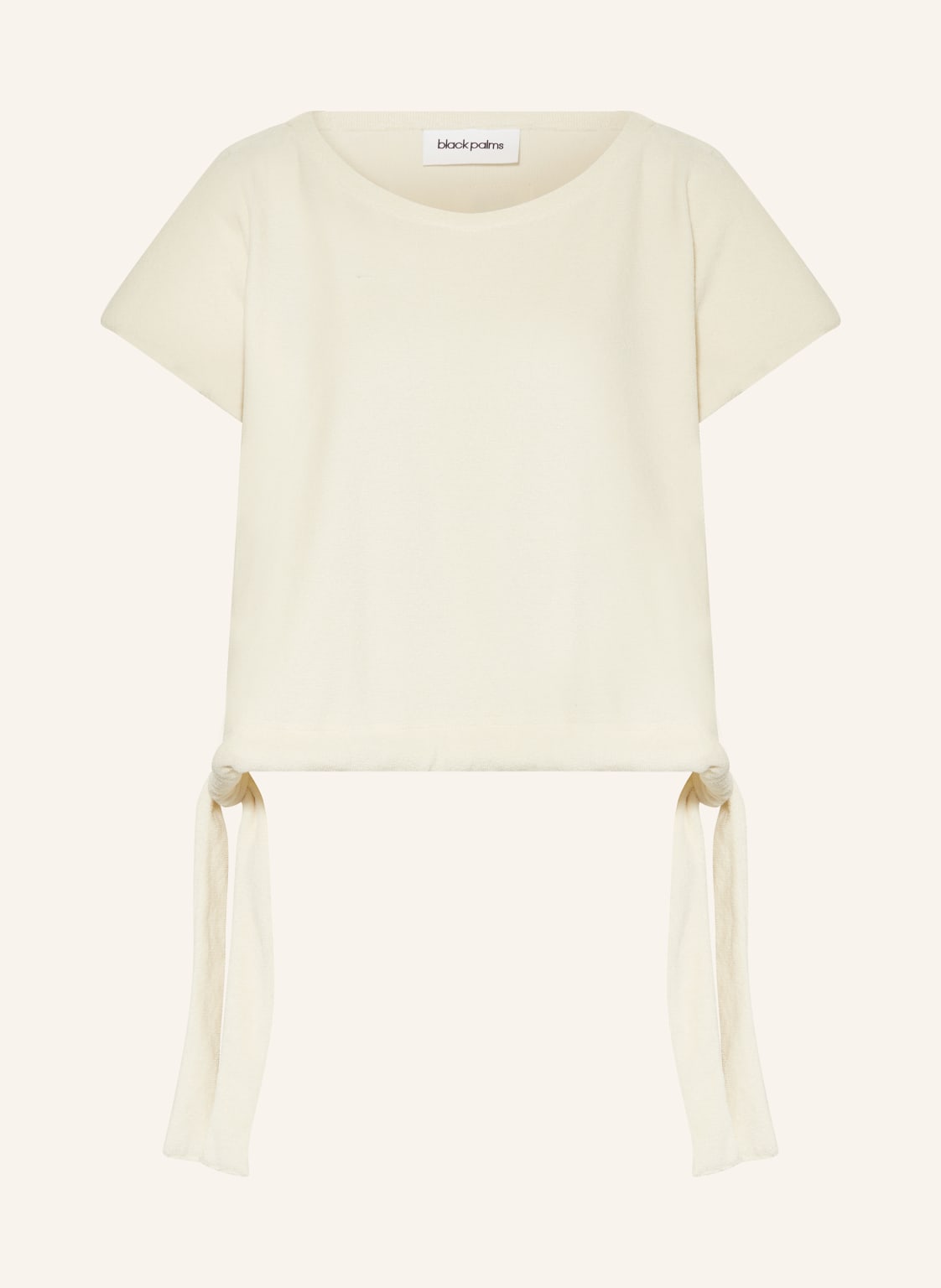 Black Palms Cropped-Shirt Aus Frottee weiss Black Palms Cropped-Shirt Aus Frottee weiss von black palms