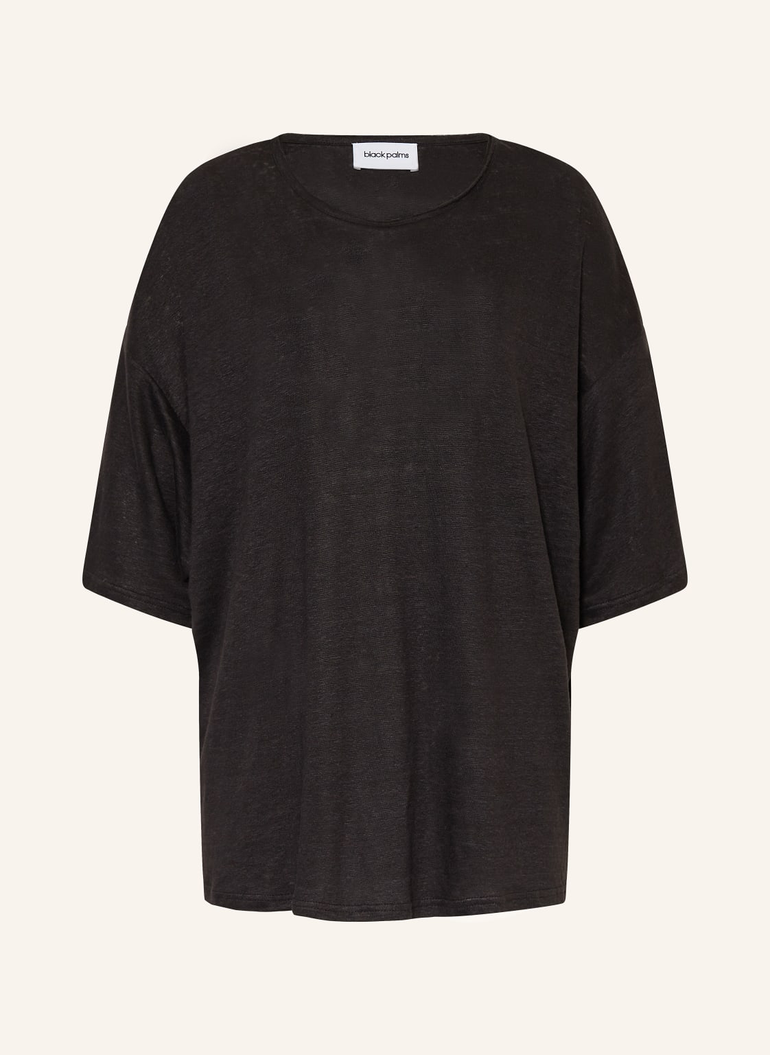 Black Palms Oversized-Shirt Lanny Aus Leinen schwarz von black palms