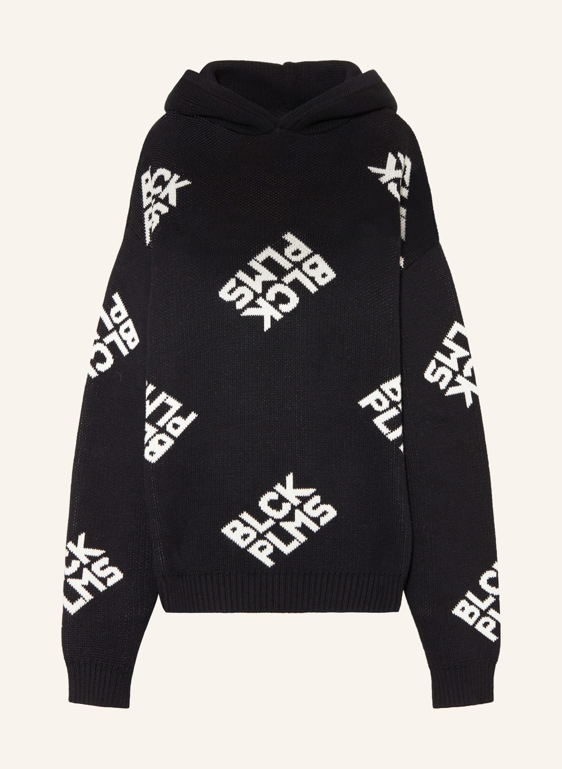 Black Palms Strick-Hoodie Kahla schwarz von black palms