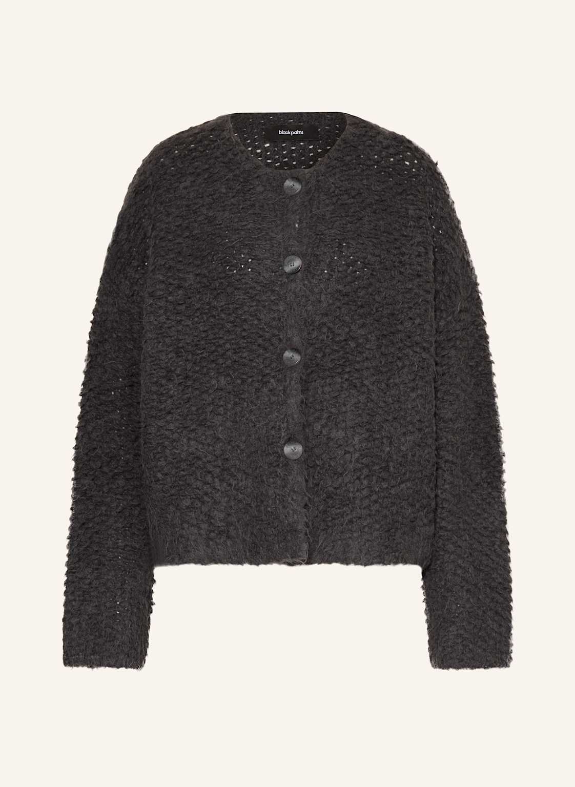 Black Palms Strickjacke Corsetta Aus Alpaka grau Black Palms Strickjacke Corsetta Aus Alpaka grau von black palms