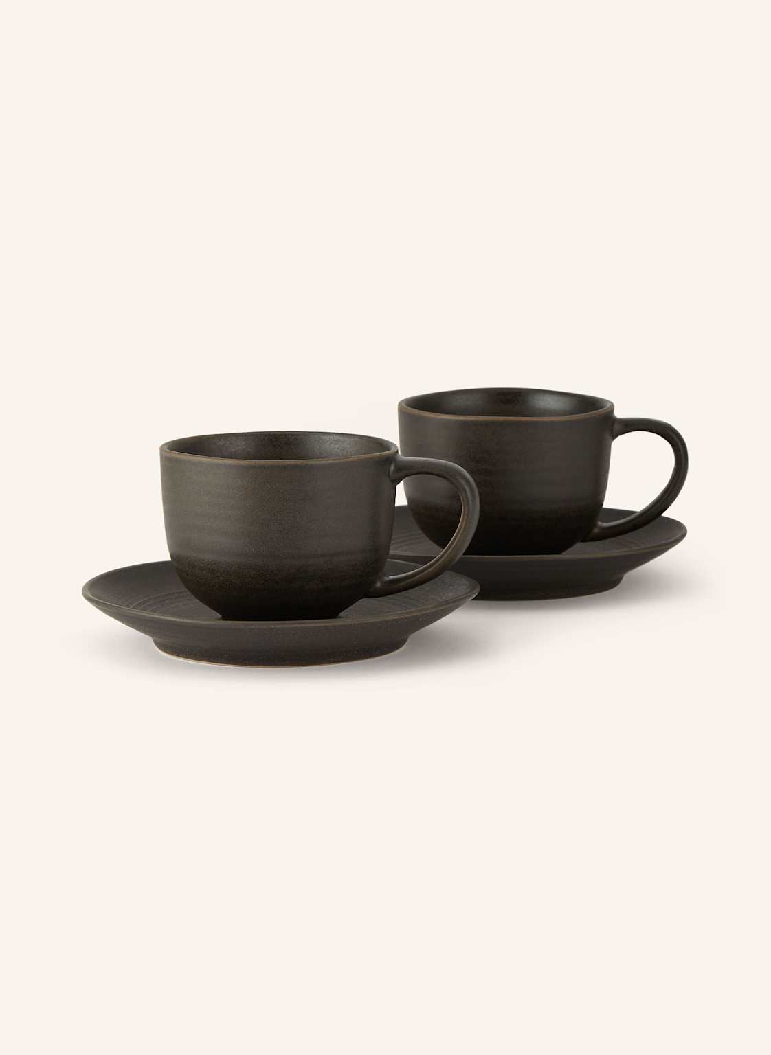 Blomus 2er-Set Kaffeetassen Kumi Mit Untertasse braun Blomus 2er-Set Kaffeetassen Kumi Mit Untertasse braun von blomus