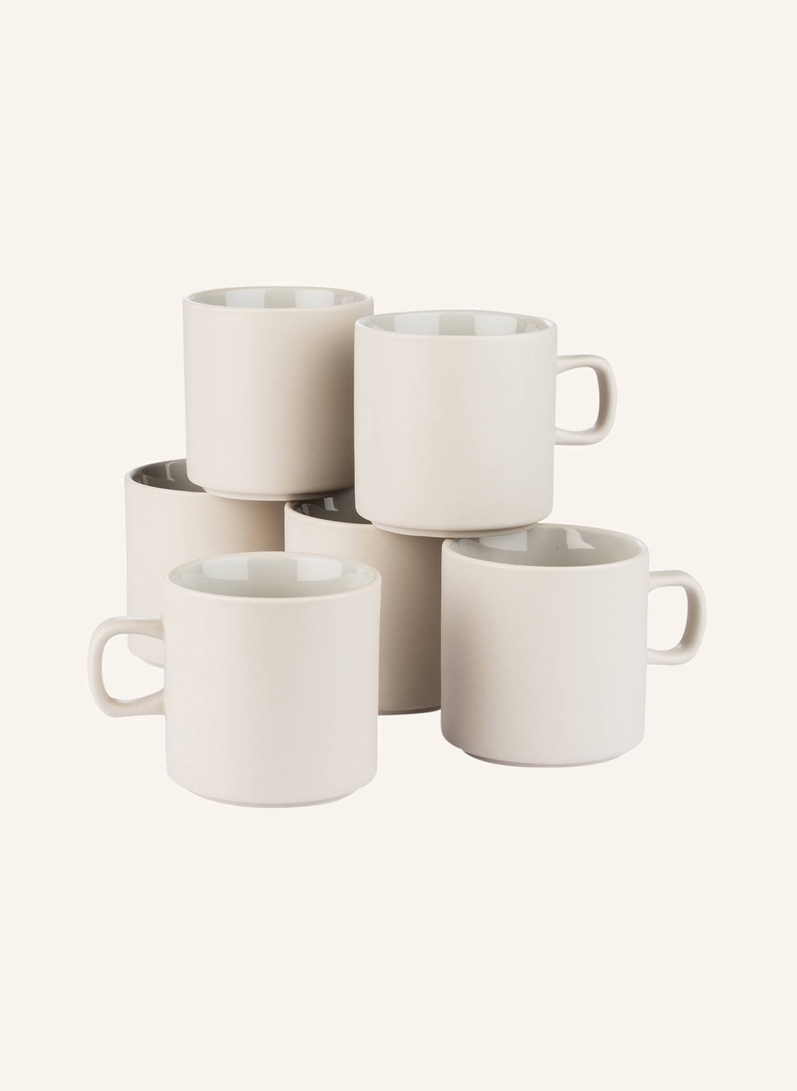 Blomus 6er-Set Henkelbecher Pilar beige Blomus 6er-Set Henkelbecher Pilar beige von blomus