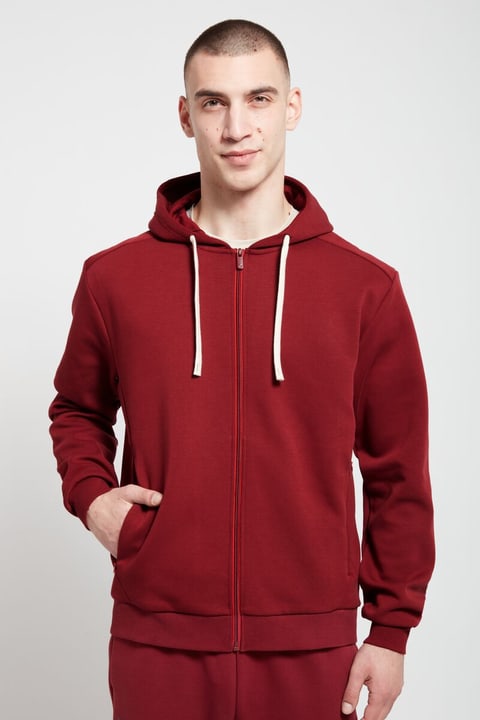 bodyXmind FZ Hoodie Sweatjacke bordeaux von bodyXmind