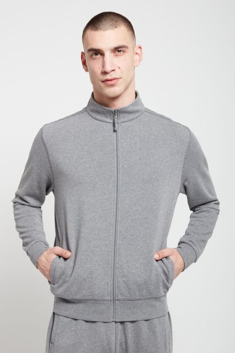 bodyXmind Sweat jacket Elias Sweatjacke grau