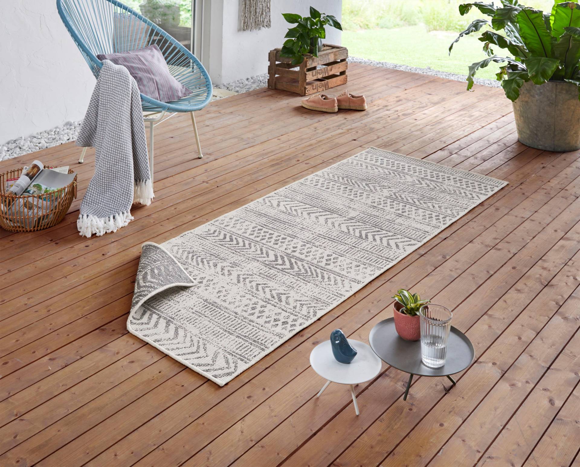 NORTHRUGS Teppich »BIRI Wendeteppich«, rechteckig, 5 mm Höhe, In-& Outdoor, Wetterfest, Balkon, Läufer, Wohnzimmer, Wasserfest, Boho NORTHRUGS Teppich »BIRI Wendeteppich«, rechteckig, 5 mm Höhe, In-& Outdoor, Wetterfest, Balkon, Läufer, Wohnzimmer, Wasserfest, Boho von NORTHRUGS