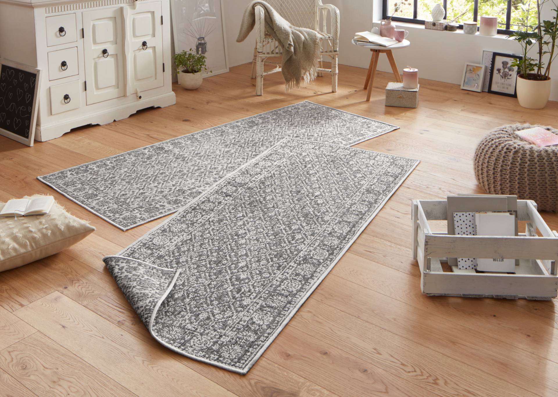 NORTHRUGS Teppich »Curacao«, rechteckig, 5 mm Höhe, In-& Outdoor, Läufer, Wetterfest, Balkon, Wohnzimmer, Wasserfest von NORTHRUGS