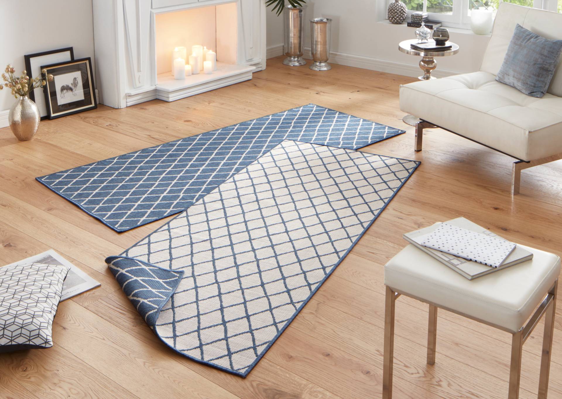 NORTHRUGS Teppich »Malaga Wendeteppich«, rechteckig, In-& Outdoor, Wetterfest, Balkon, Garten, Wohnzimmer, Wasserfest von NORTHRUGS