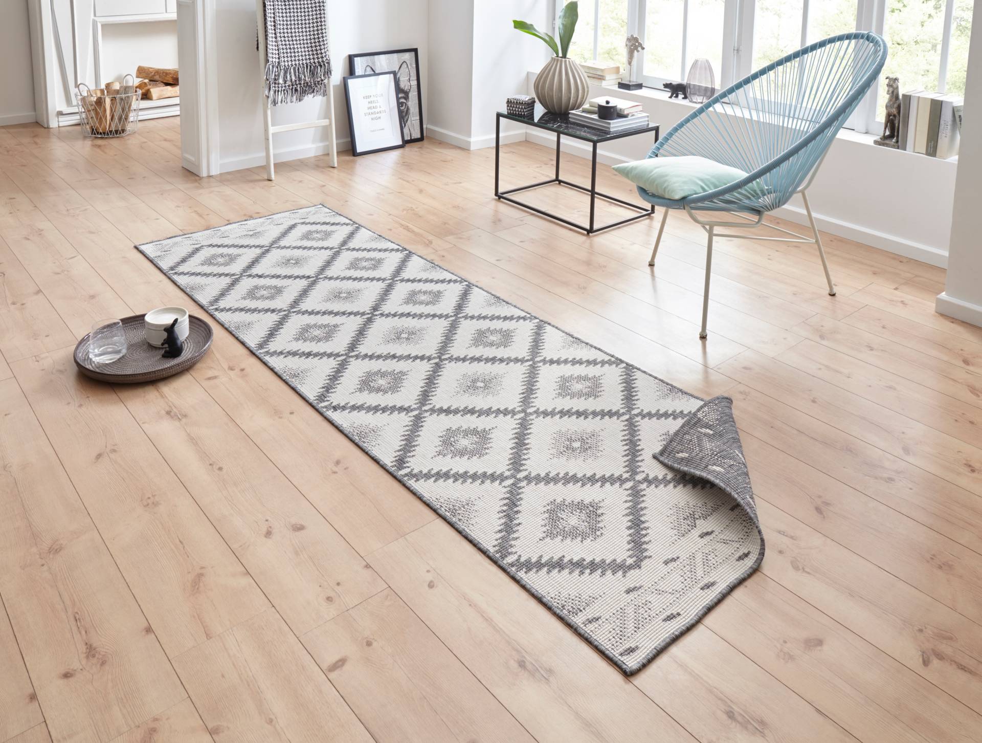 NORTHRUGS Teppich »Malibu Wendeteppich«, rechteckig, 5 mm Höhe, In-& Outdoor, Wetterfest, Balkon, Läufer, Wohnzimmer, Wasserfest von NORTHRUGS