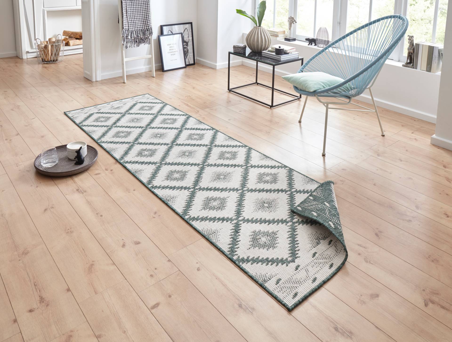 NORTHRUGS Teppich »Malibu Wendeteppich«, rechteckig, 5 mm Höhe, In-& Outdoor, Wetterfest, Balkon, Läufer, Wohnzimmer, Wasserfest von NORTHRUGS