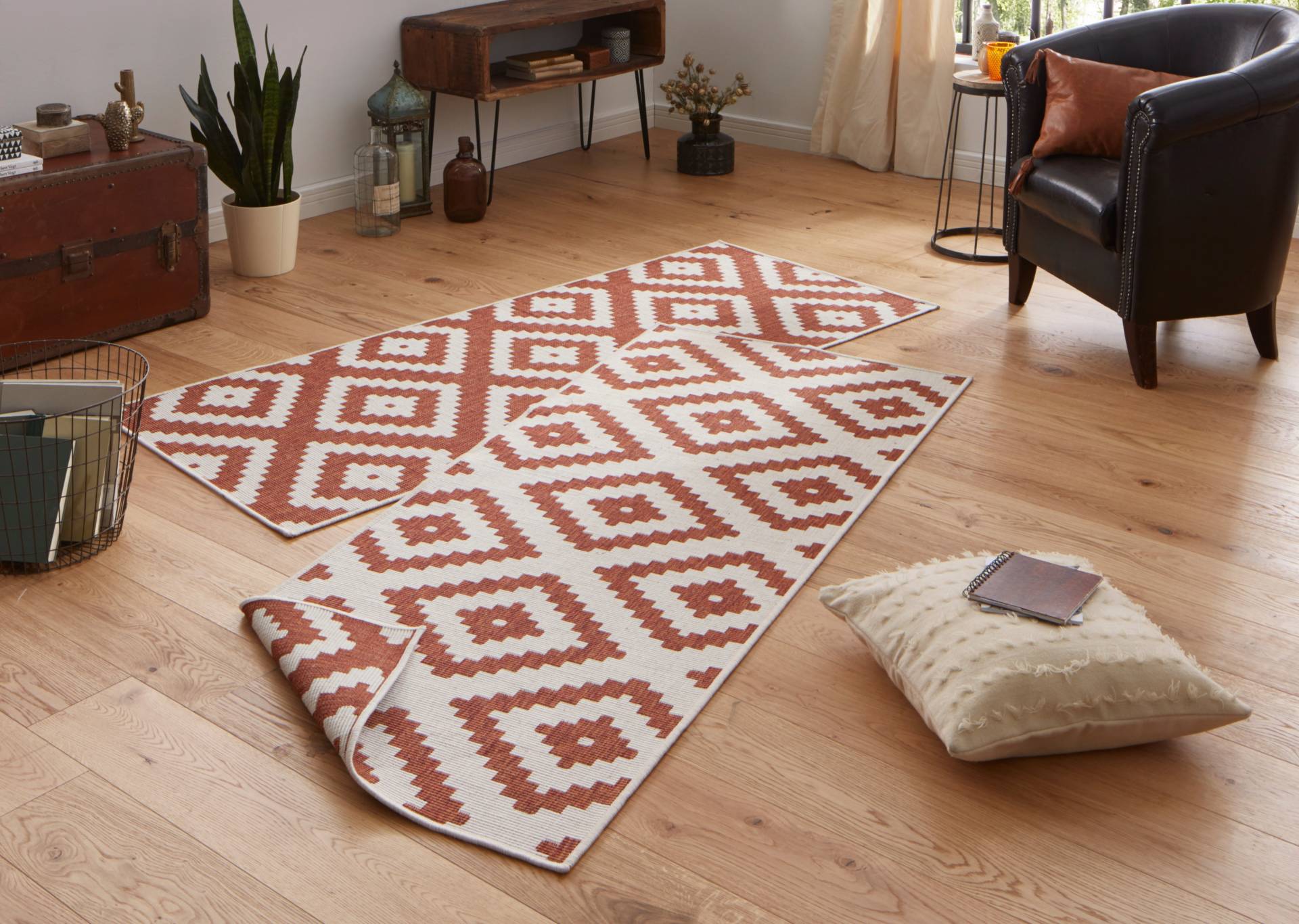 NORTHRUGS Teppich »Malta Wendeteppich«, rechteckig, 5 mm Höhe, In-& Outdoor, Wetterfest, Balkon, Terrasse, Raute, Läufer, Wohnzimmer NORTHRUGS Teppich »Malta Wendeteppich«, rechteckig, 5 mm Höhe, In-& Outdoor, Wetterfest, Balkon, Terrasse, Raute, Läufer, Wohnzimmer von NORTHRUGS