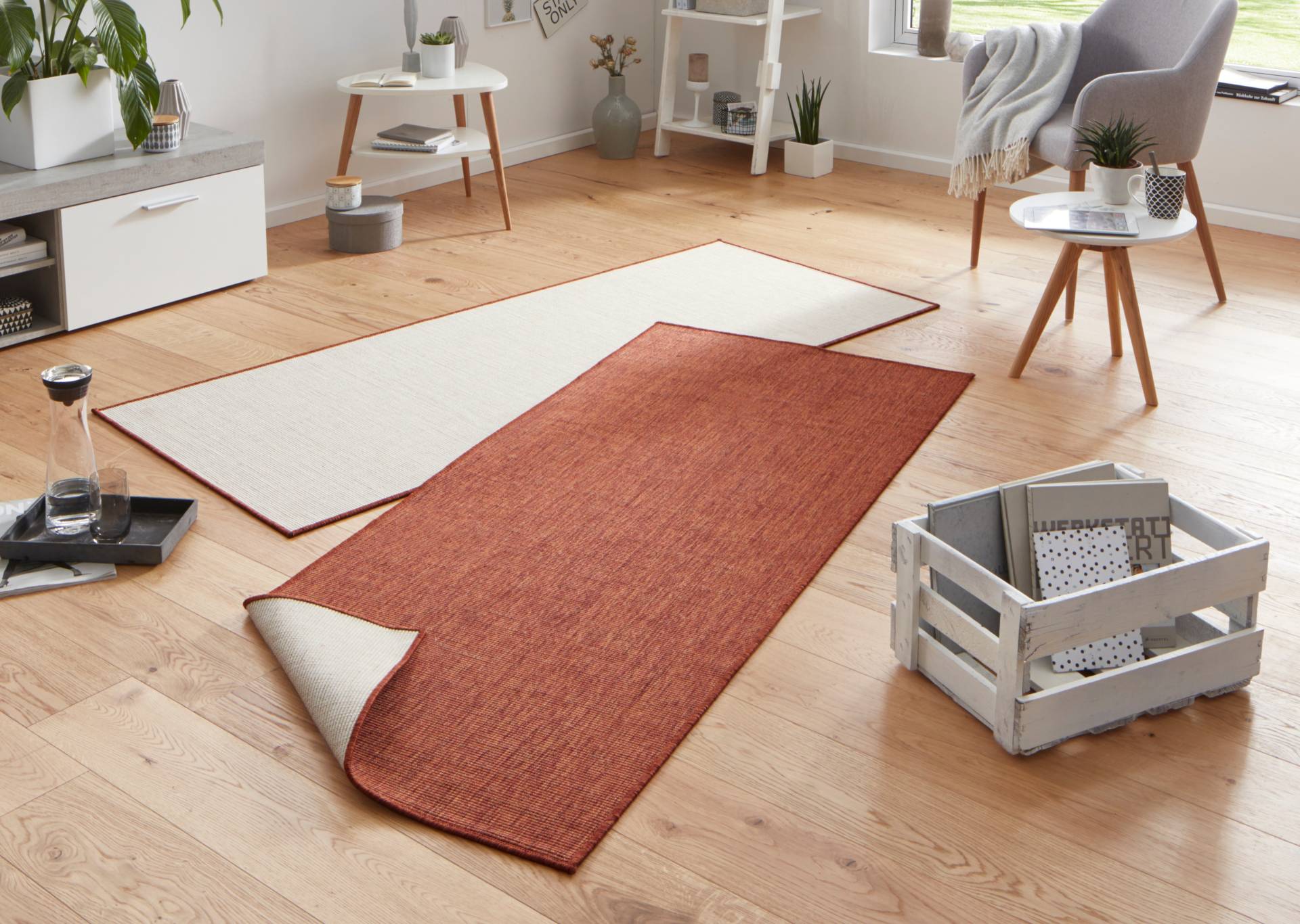 NORTHRUGS Teppich »Miami Wendeteppich«, rechteckig, 5 mm Höhe, In-& Outdoor, Wetterfest, Balkon, Läufer, Wohnzimmer, Wasserfest NORTHRUGS Teppich »Miami Wendeteppich«, rechteckig, 5 mm Höhe, In-& Outdoor, Wetterfest, Balkon, Läufer, Wohnzimmer, Wasserfest von NORTHRUGS