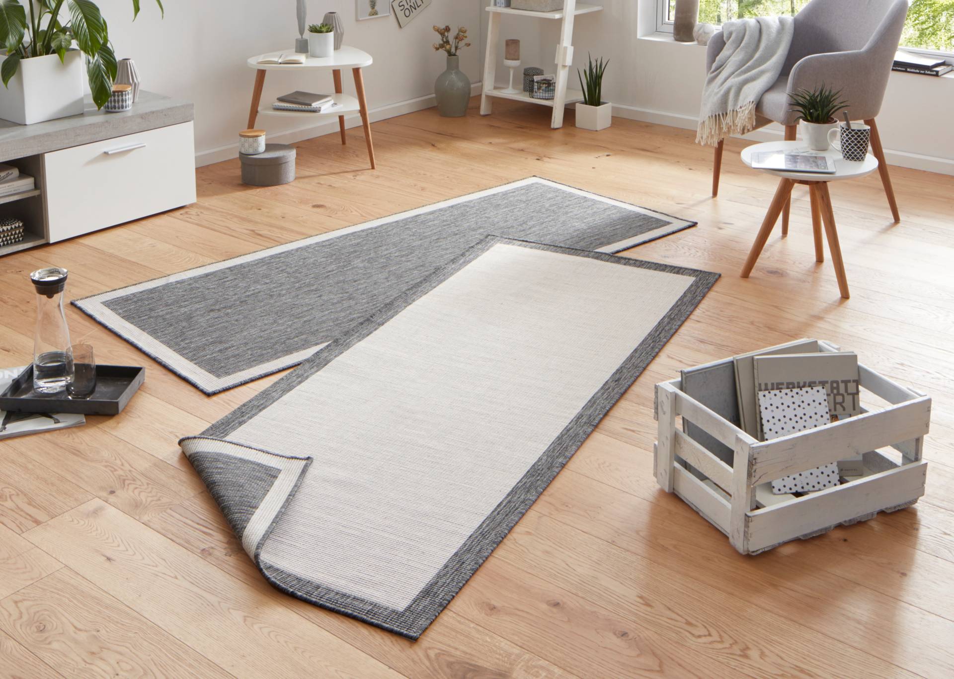 NORTHRUGS Teppich »Panama Wendeteppich«, rechteckig, In-& Outdoor, Wetterfest, Balkon, Garten, Wohnzimmer, Wasserfest von NORTHRUGS