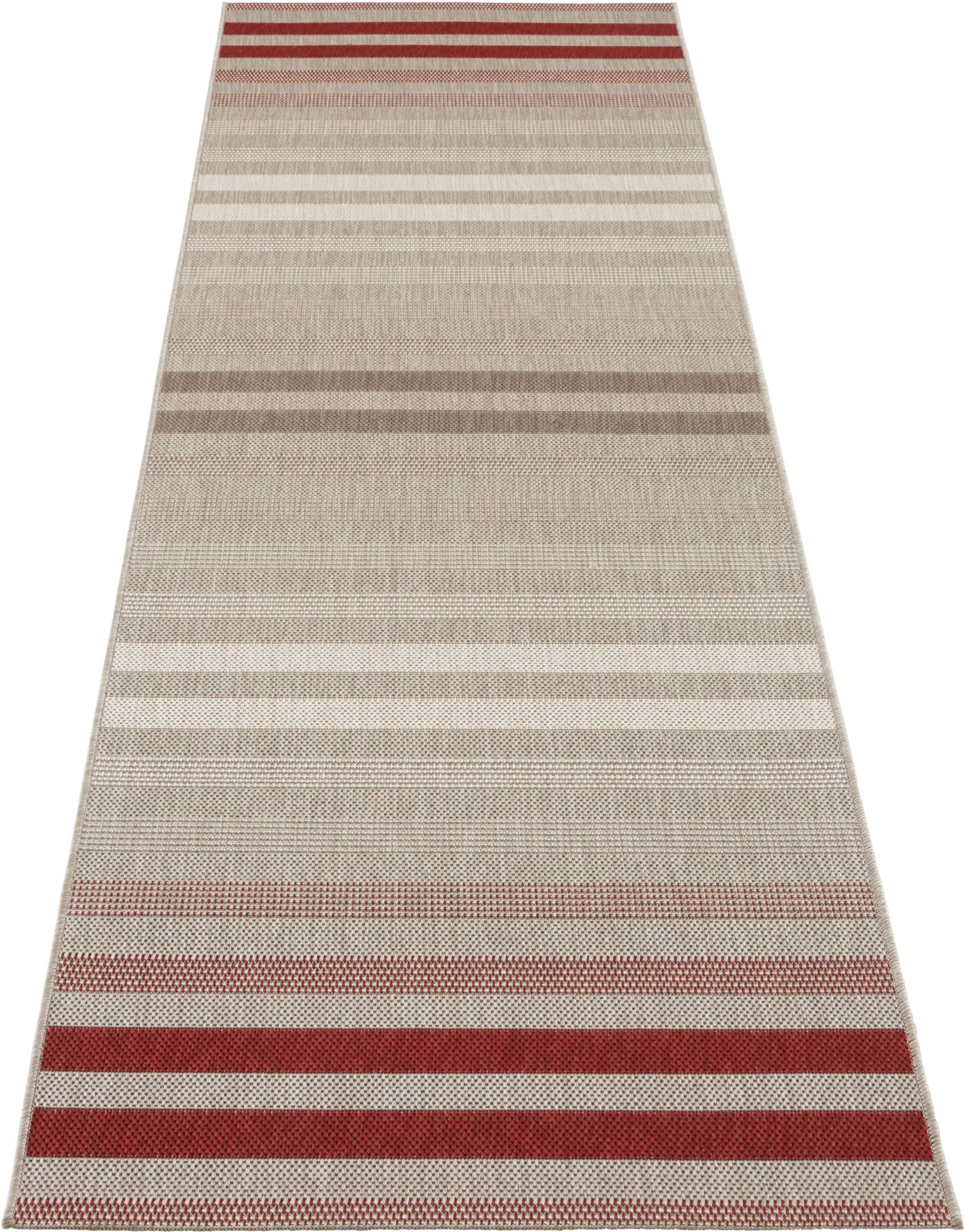 NORTHRUGS Läufer »Paros«, rechteckig, 8 mm Höhe, Streifen Design, Robust, Pflegeleicht, Flachgewebe von NORTHRUGS