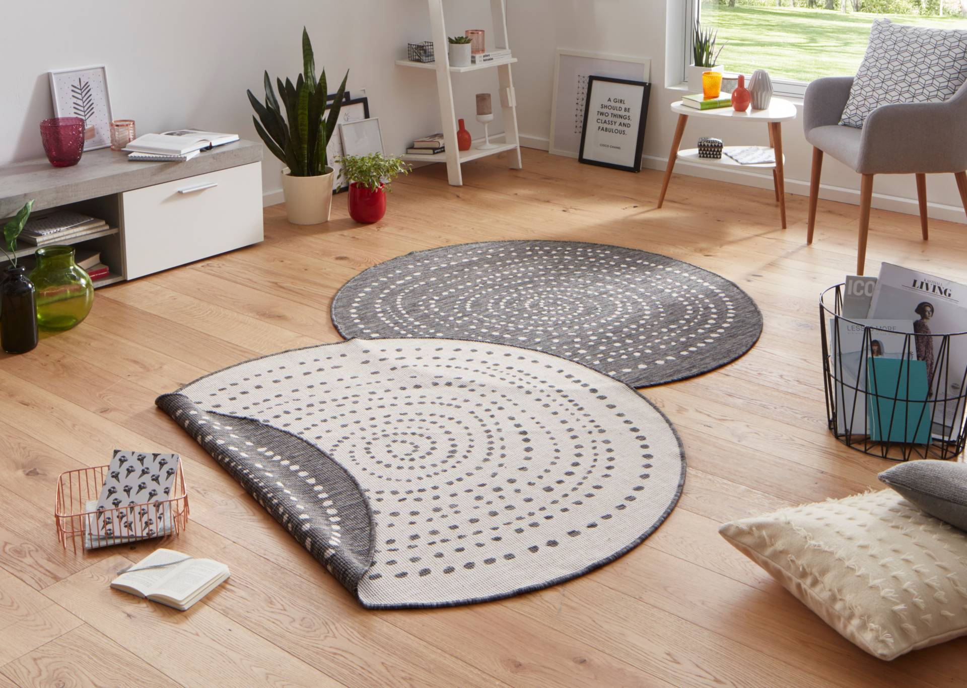 NORTHRUGS Teppich »Bali«, rund, 5 mm Höhe, In-& Outdoor, Wetterfest, Balkon, Garten, Wohnzimmer, Wasserfest von NORTHRUGS