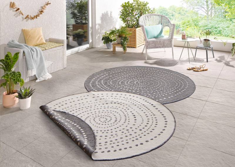 NORTHRUGS Teppich »Bali«, rund, In-& Outdoor, Wetterfest, Balkon, Garten, Wohnzimmer, Wasserfest von NORTHRUGS