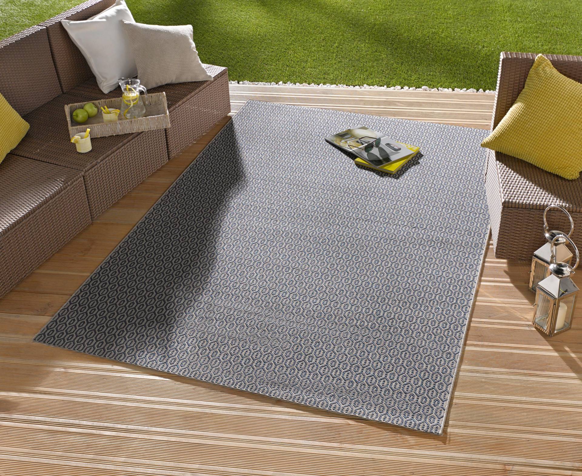 NORTHRUGS Teppich »Coin«, rechteckig, 8 mm Höhe, In-& Outdoor, Wetterfest, Balkon, Sisal-Optik, Wohnzimmer, Läufer von NORTHRUGS