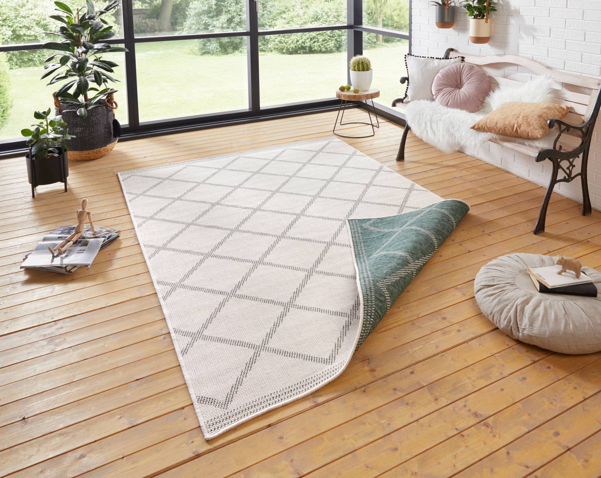 NORTHRUGS Teppich »Corsica Wendeteppich«, rechteckig, 5 mm Höhe, In-& Outdoor, Wetterfest, Balkon, Läufer, Wohnzimmer, Wasserfest NORTHRUGS Teppich »Corsica Wendeteppich«, rechteckig, 5 mm Höhe, In-& Outdoor, Wetterfest, Balkon, Läufer, Wohnzimmer, Wasserfest von NORTHRUGS